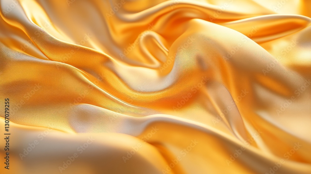 Obraz premium Rippling fabric made of glowing silk, surreal and futuristic, highly detailed and elegant, vibrant and artistic, abstract and peaceful