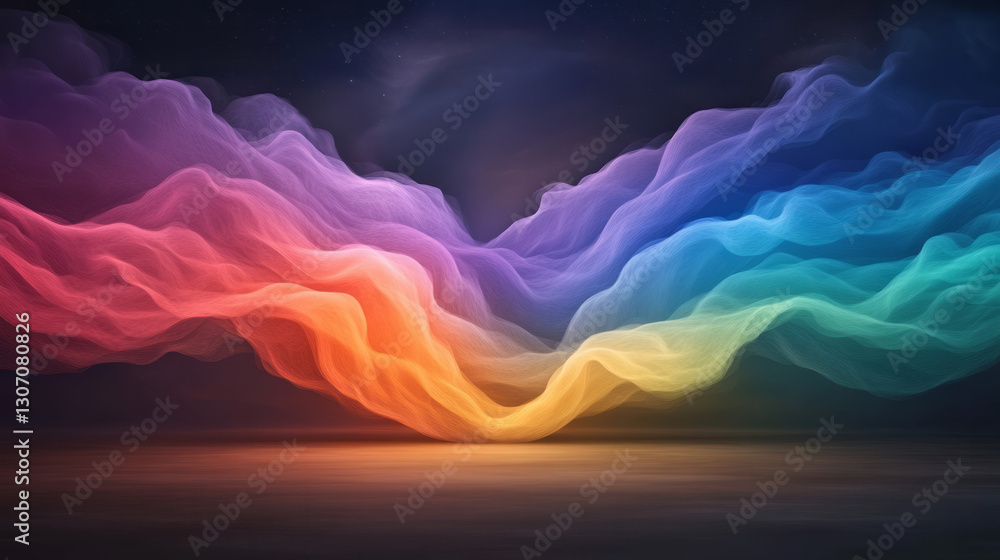 Obraz premium A high-definition conceptual artwork depicting ethereal strands of genetic material drifting into a