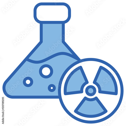 Toxins Blue White Icon