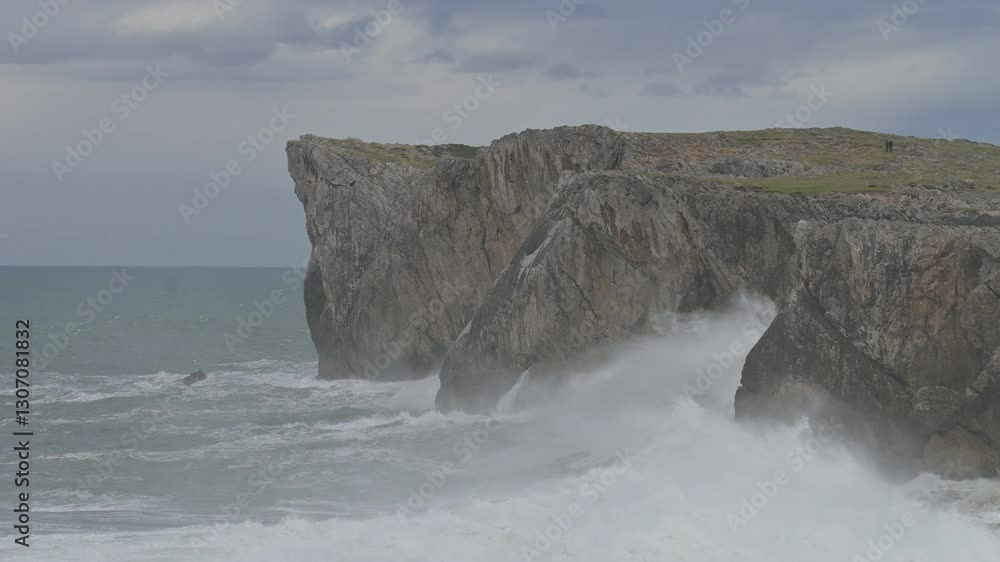 custom made wallpaper toronto digitalPowerful Storm Wild Waves on the Cantabrian Sea, Asturias Coast, Spain