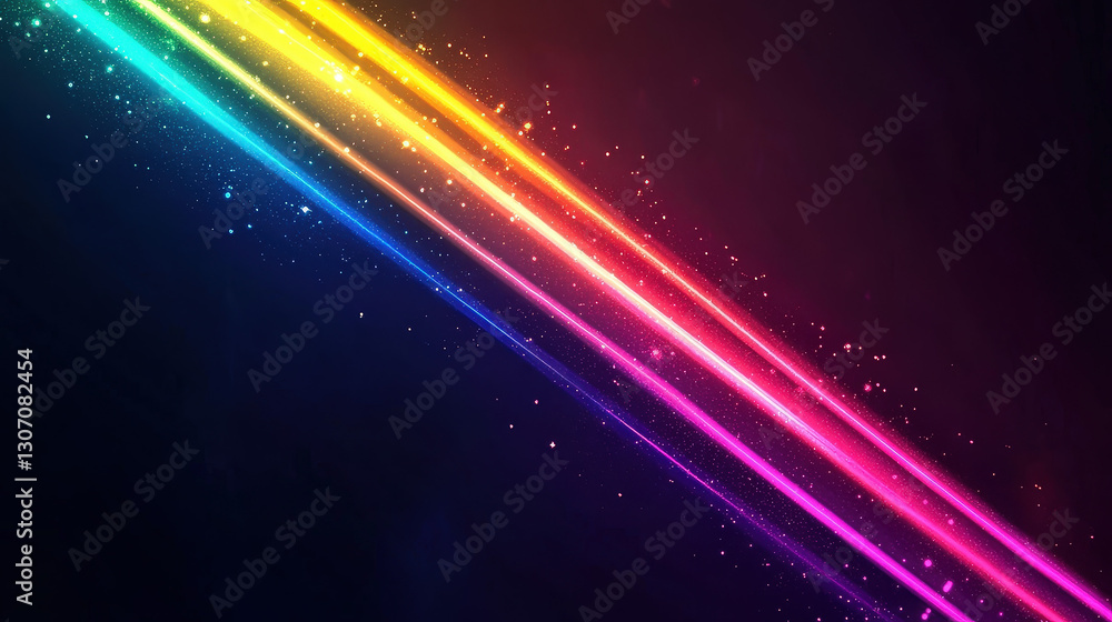 Obraz premium Vibrant Neon Light Trails
