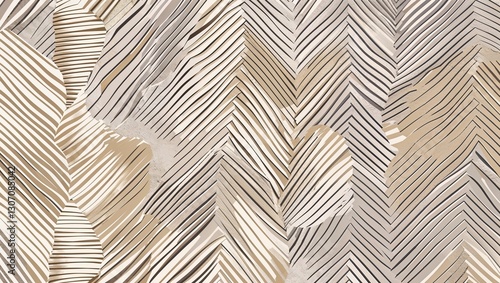 Elegant ivory herringbone texture on abstract background design illustration