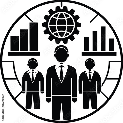 business people icons set vector illustration