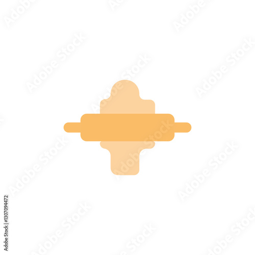 Rolling pin colored icon