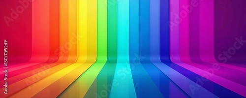 Gradient rainbow stripes creating a mesmerizing backdrop, rainbow, background