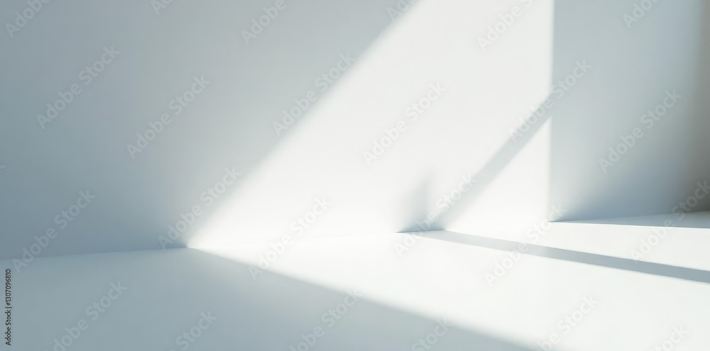 Fototapeta premium Grey shadow cast on a white surface with a subtle gradient and soft focus effect, ambient, texture