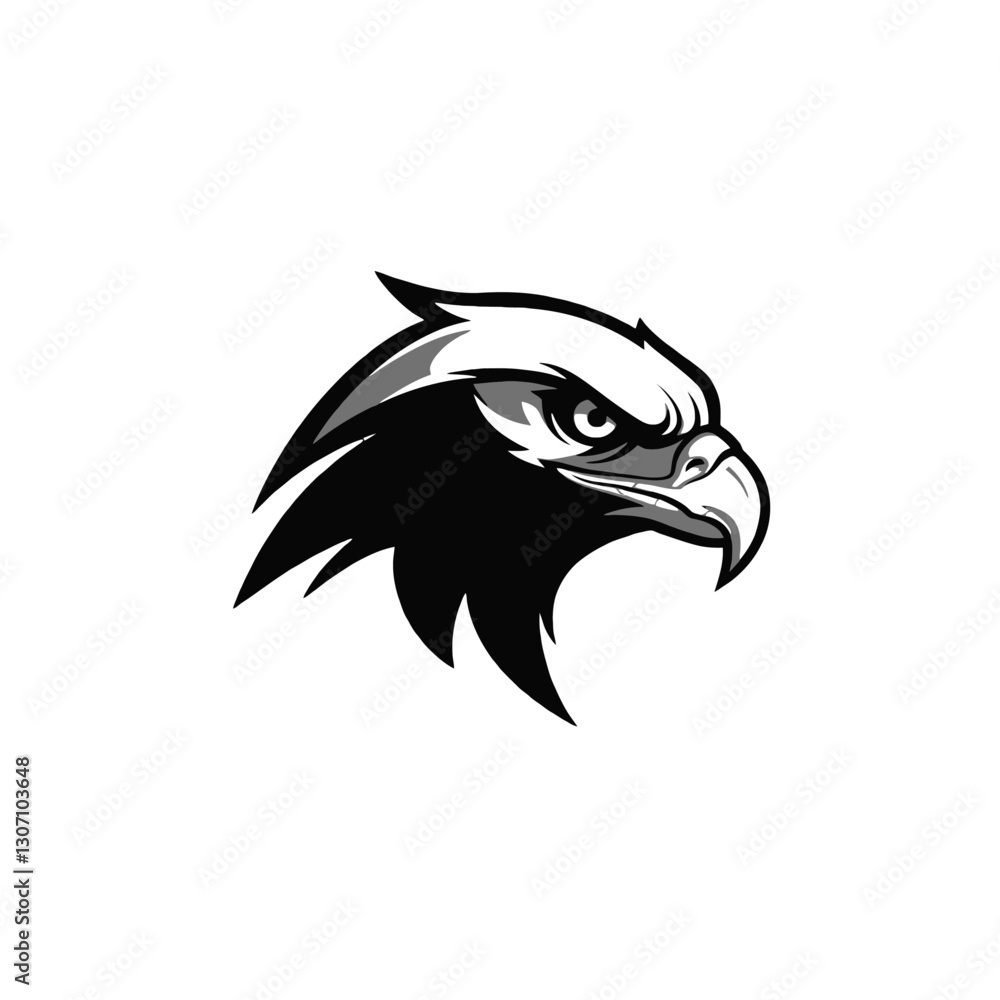 Fototapeta premium Aggressive Eagle Head Logo
