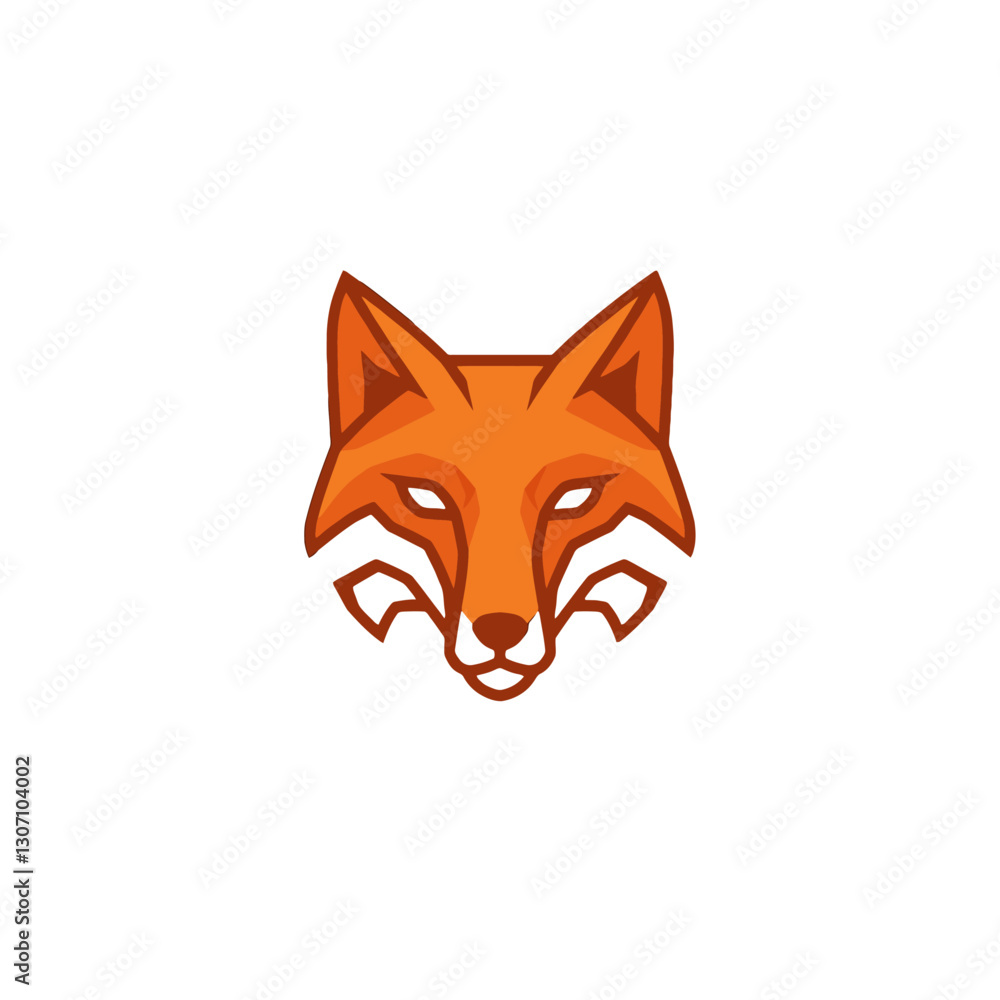 Obraz premium Minimalist Fox Head Logo