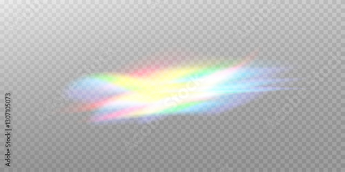 Mesmerizing abstract glow on a light background with shimmering crystalline streams. Reflective and transparent elements add a dreamy, futuristic touch with a soft, ethereal shimmer.