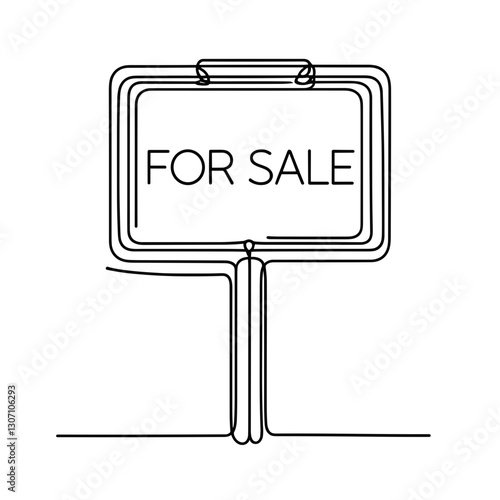 Real estate icon For Sale sign, property selling concept  