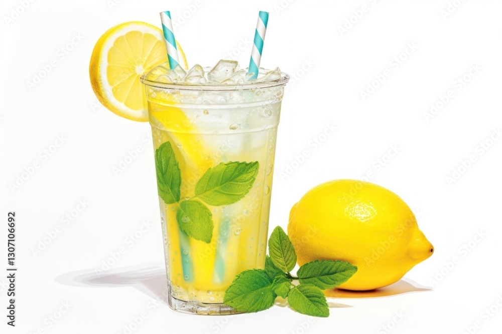 Fototapeta premium Lemonade cocktail mojito fruit.