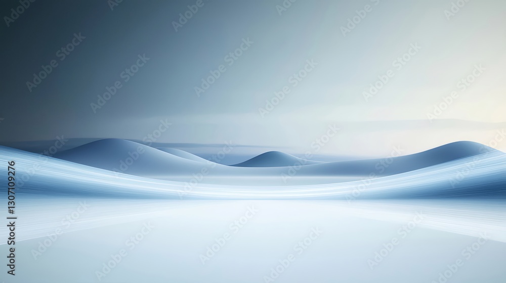 Serene blue hillscape, calm dawn, reflective surface, website banner Serene blue hillscape, calm dawn, reflective surface, website banner