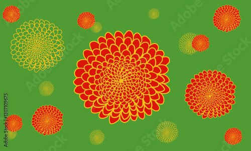 Gorgeous chrysanthemum design