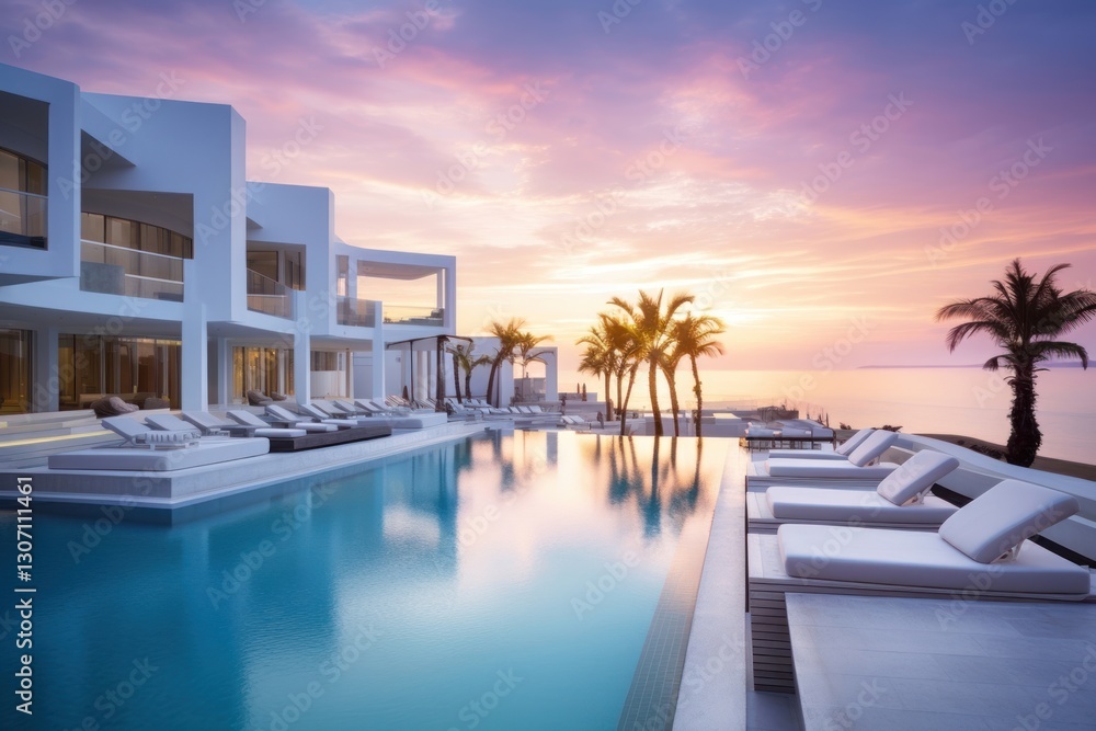 Fototapeta premium Hotel resort architecture outdoors building.