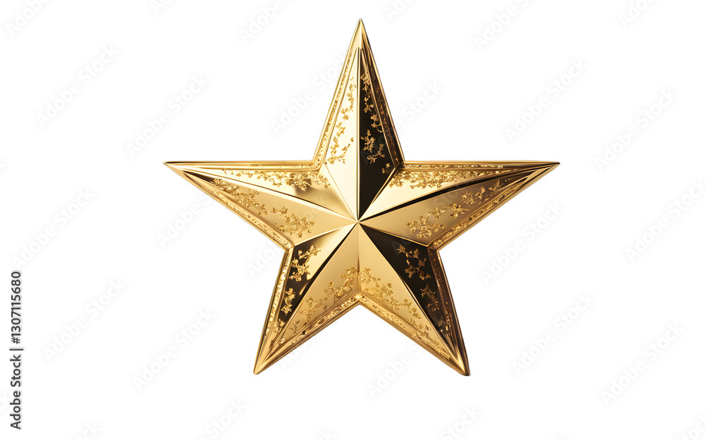 A single golden star symbolizing excellence and aspiration, isolated on a empty plain background A single golden star symbolizing excellence and aspiration, isolated on a empty plain background