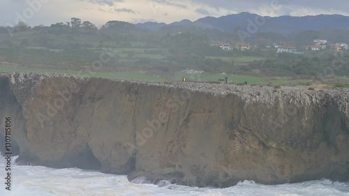 Wallpaper Mural Powerful Storm Wild Waves on the Cantabrian Sea, Asturias Coast, Spain Torontodigital.ca