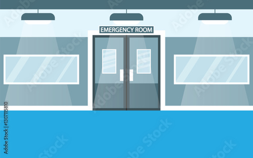 Emergency room in flat style vector