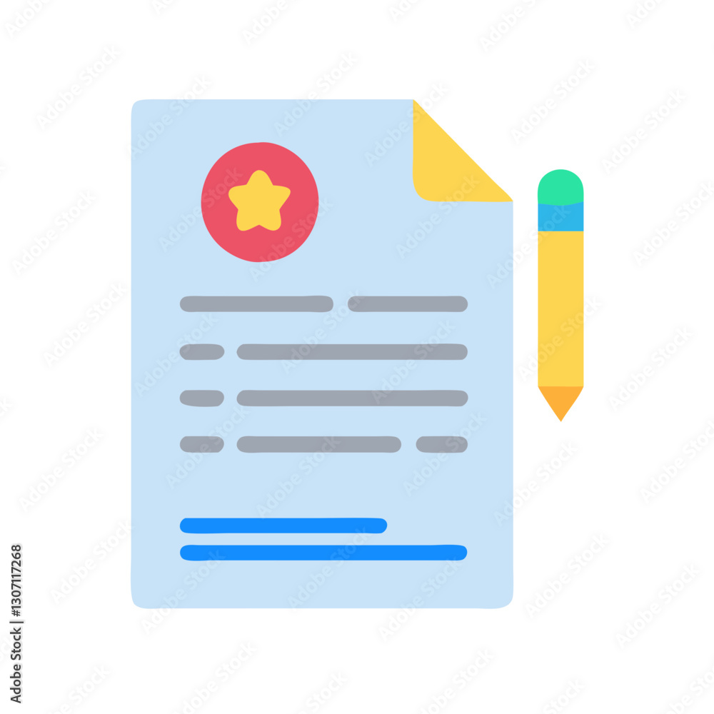 Official Document Icon Vector Illustration Official Document Icon Vector Illustration