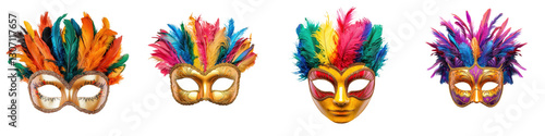 Wallpaper Mural Vibrant and Extravagant Carnival Masks with Colorful Feathers Representing the Joy and Energy of Brazilian Festive Immersive and Playful Accessories for Masquerade Parties Parades Torontodigital.ca