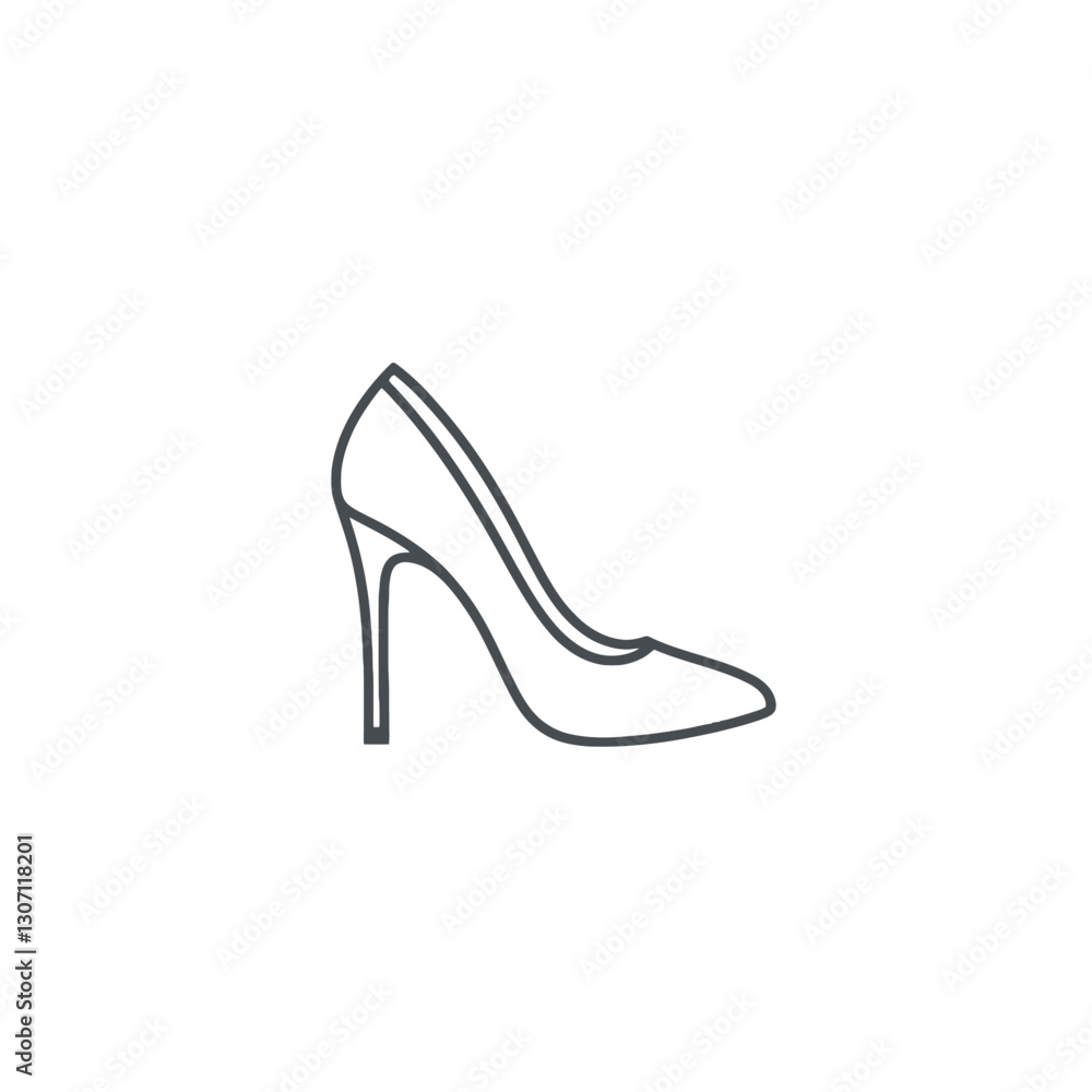 Minimalist High Heel Icon Minimalist High Heel Icon