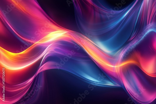 Wallpaper Mural Abstract swirling colorful energy waves Torontodigital.ca