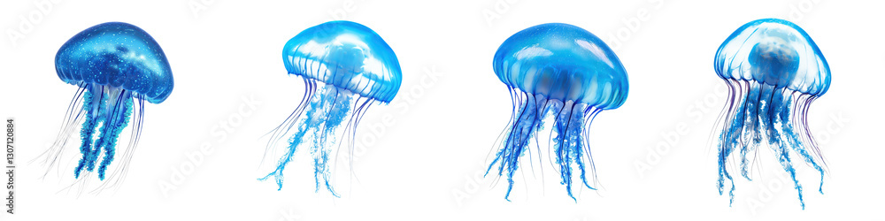 Captivating Underwater Scenes Featuring Mesmerizing Jellyfish with Translucent Tentacles Drifting in Shimmering Shades of Blue Peaceful Ethereal and Visually Striking Imagery for Nature Aquatic Captivating Underwater Scenes Featuring Mesmerizing Jellyfish with Translucent Tentacles Drifting in Shimmering Shades of Blue Peaceful Ethereal and Visually Striking Imagery for Nature Aquatic