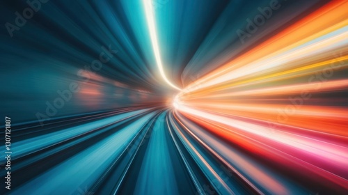 Dynamic light trails urban environment abstract night scene long exposure visual energy