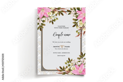 BRIDAL SHOWER FLORAL INVITATION TEMPLATE