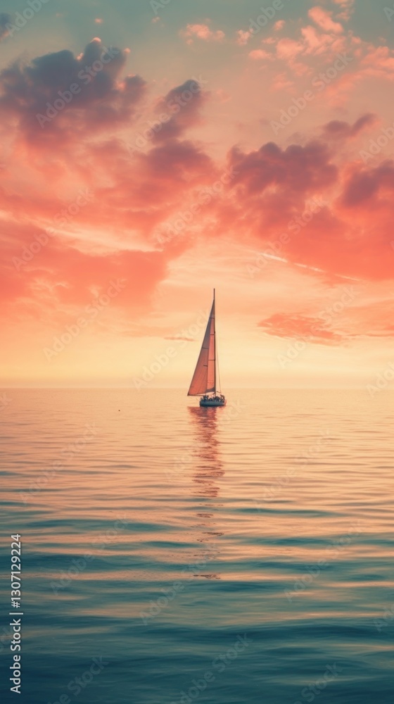 Fototapeta premium Sea watercraft sailboat outdoors.