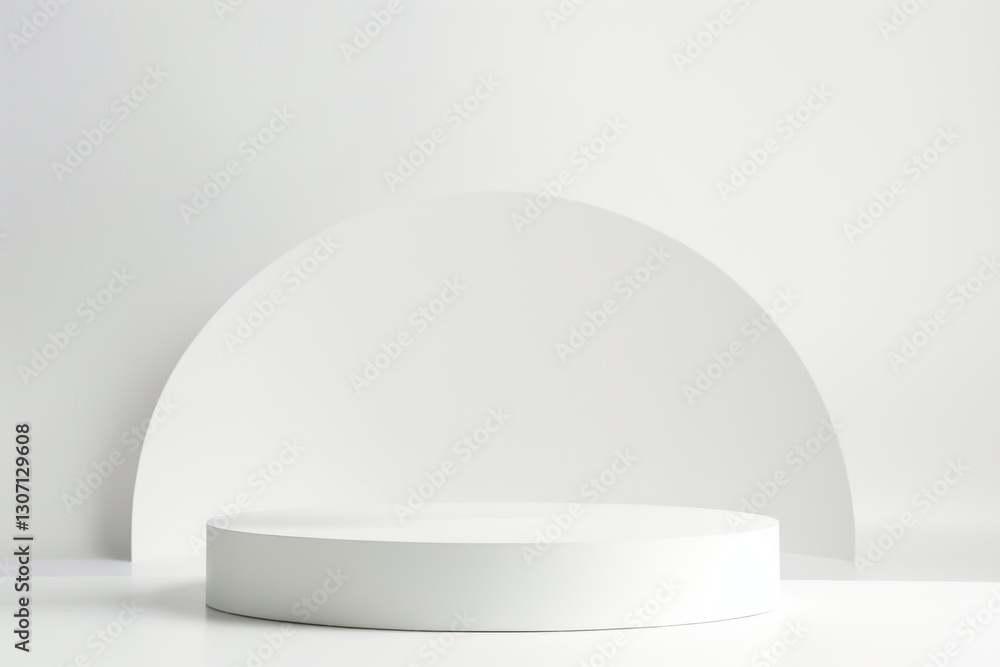 Minimalist white display platform Minimalist white display platform
