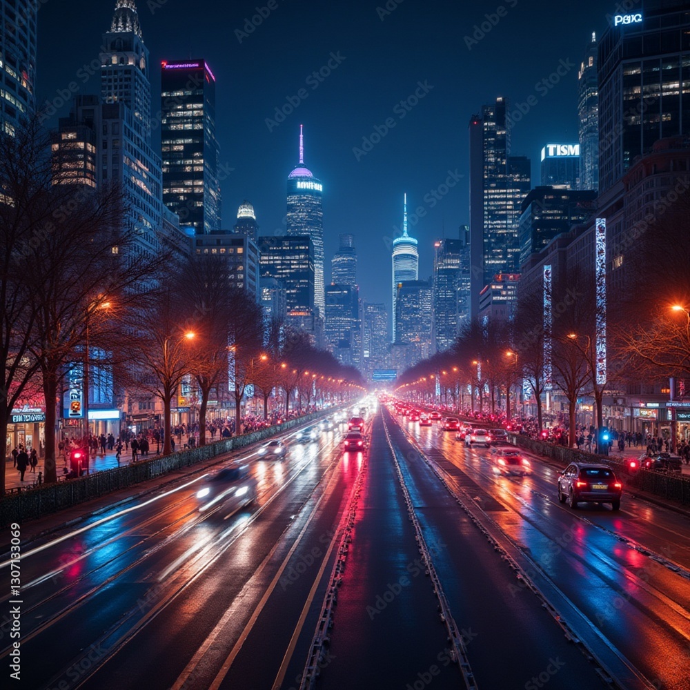 Fototapeta premium hong kong city at night