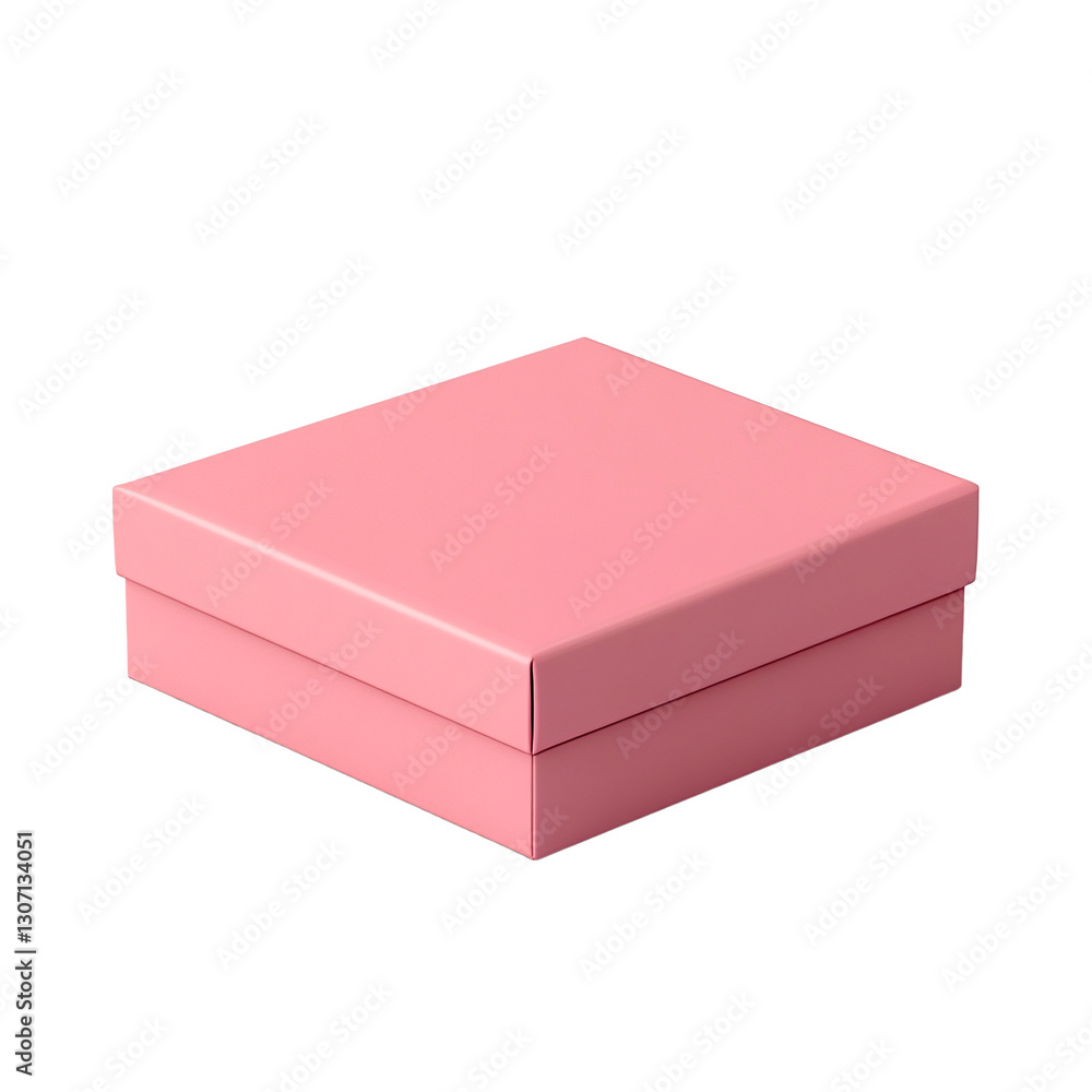 A pink box with a lid that is slightly open. A pink box with a lid that is slightly open.