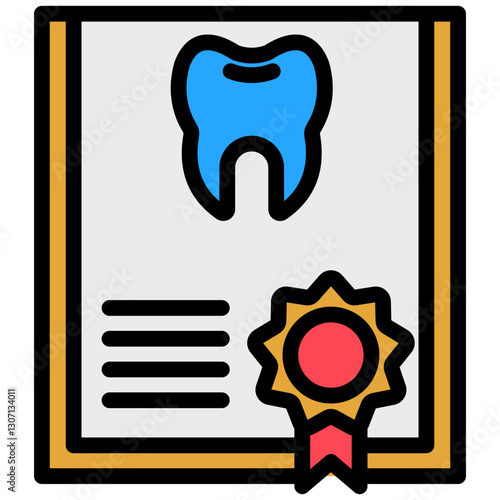 Certificate Dentist Icon