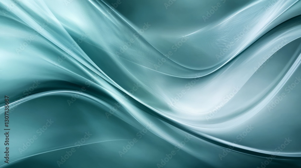 Cool teal and icy silver clouds, sleek and minimalistic with smooth flowing patterns Cool teal and icy silver clouds, sleek and minimalistic with smooth flowing patterns