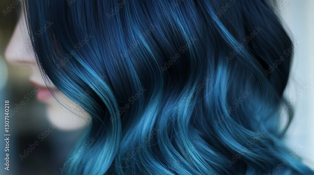 Naklejka premium Cool teal and navy gradient, minimalistic and sleek with soft glossy highlights
