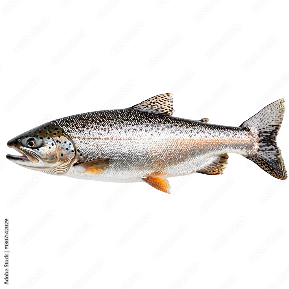 Obraz premium A single salmon fish.
