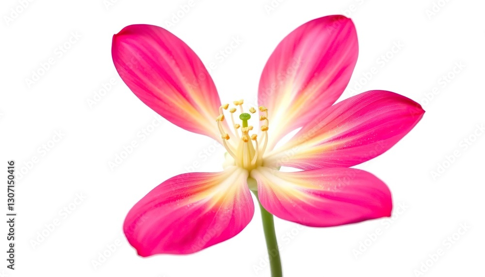 A single vibrant bloom, petals unfurled, isolated on pure white, isolated, design A single vibrant bloom, petals unfurled, isolated on pure white, isolated, design