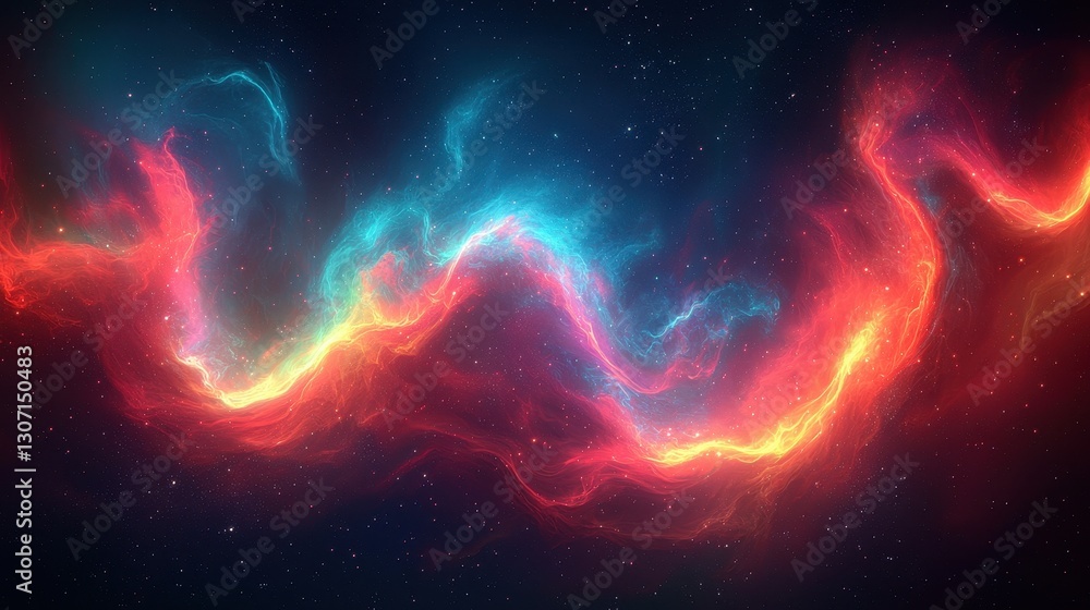 Cosmic Nebula Flowing in Deep Space Cosmic Nebula Flowing in Deep Space