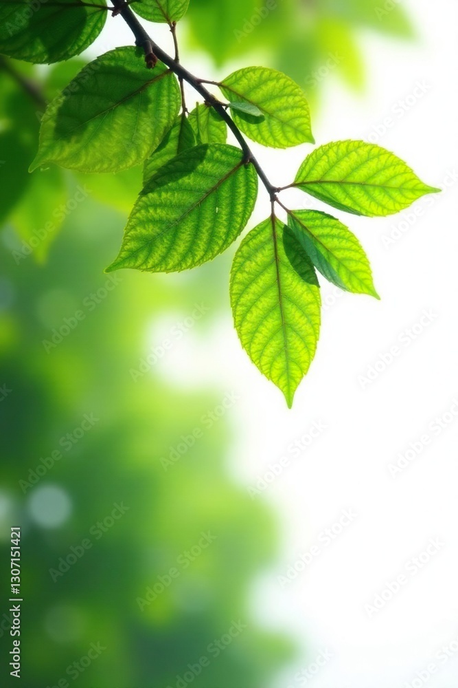 Leafy branch with leaves isolated on white background, trees, background Leafy branch with leaves isolated on white background, trees, background