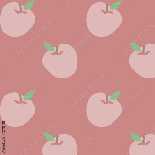 Spring pattern with apples.