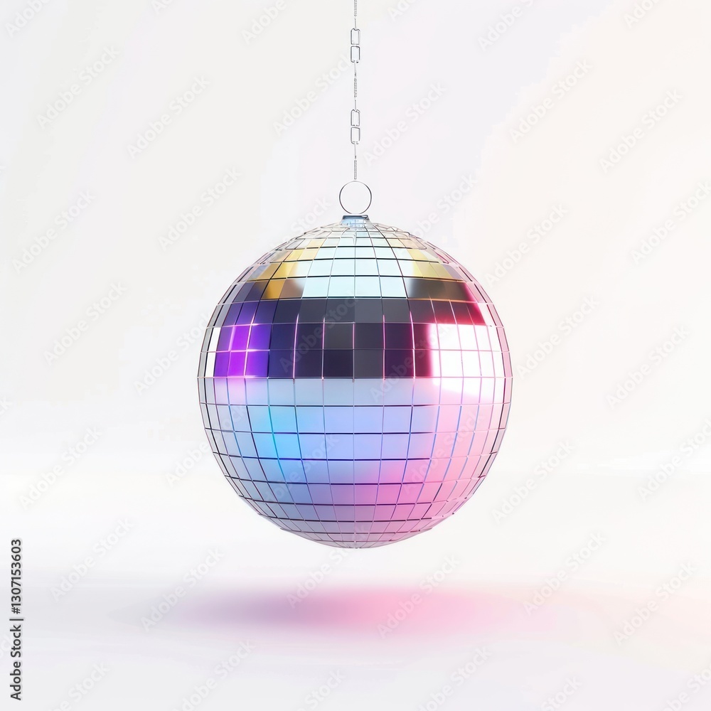 Fototapeta premium Reflective disco ball hanging decor
