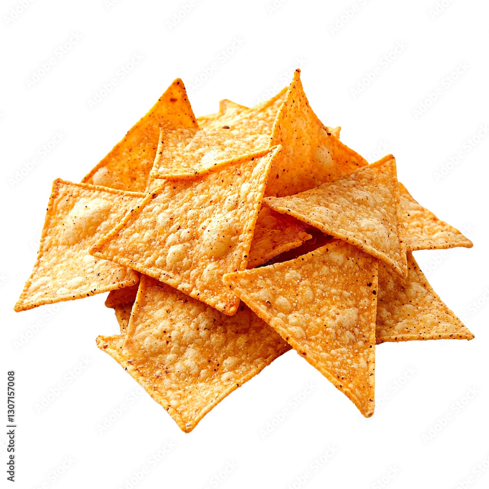 A Pile of Crunchy Tortilla Chips. A Pile of Crunchy Tortilla Chips.