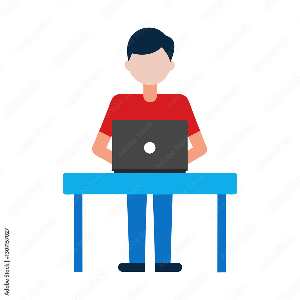 businessman working on laptop isolated on white background businessman working on laptop isolated on white background