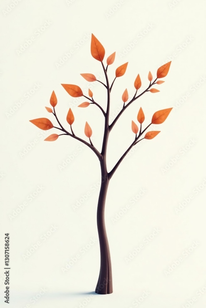 Fototapeta premium A bundle of isolated branches with varying shapes and sizes, simple, grouped, minimalist