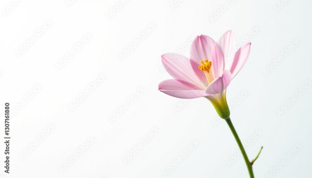 Naklejka premium A delicate flower isolated on white background, delicate, floral, white