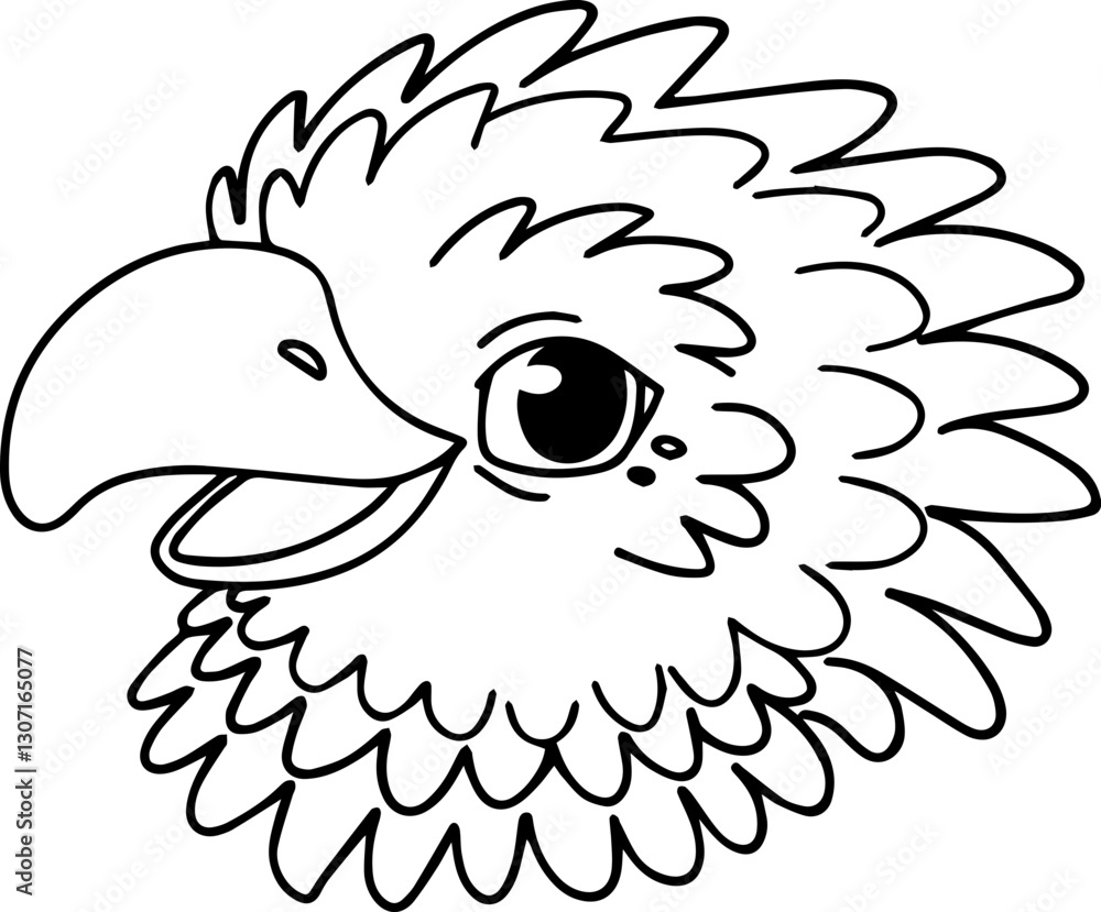 Obraz premium SVG vector features hand-drawn birds and insects with line art. Cartoon Stylized Illustration of a Playful Bird Character