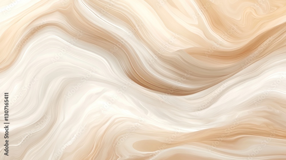 Abstract background featuring soft flowing waves of creamy colors