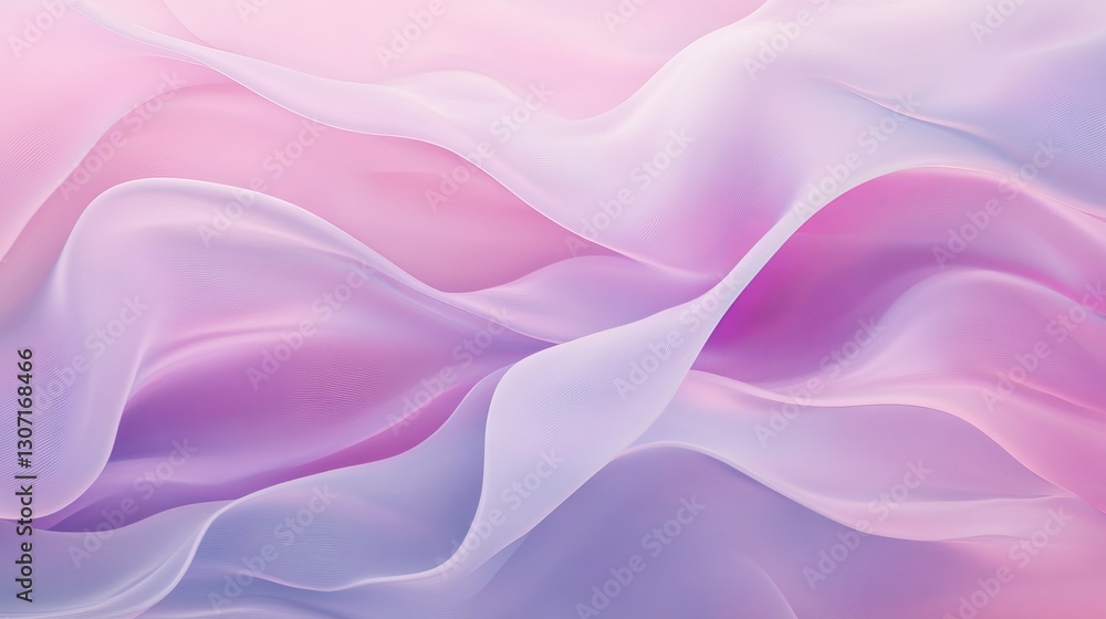 Obraz premium Pastel abstract gradient with soft pink and lavender hues, gently blending with blurred edges, creating a dreamy and peaceful atmosphere