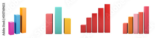 Free Download Assortment of colorful 3D infographic charts graphs and diagrams for visual representation of business analytics financial data performance metrics and data driven decision making  Useful for reports - GFXLoad