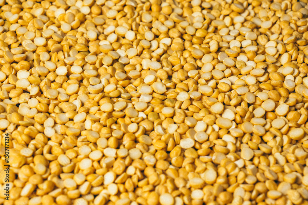 Flat lay of Split chickpeas, Yellow Chana dal , Bengal gram. Flat lay of Split chickpeas, Yellow Chana dal , Bengal gram.